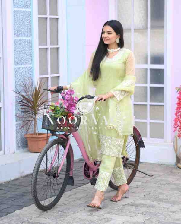 Stunning Organza Suit with Elegant Sequence Embroidery – Designer Ethnic Wear - Image 4