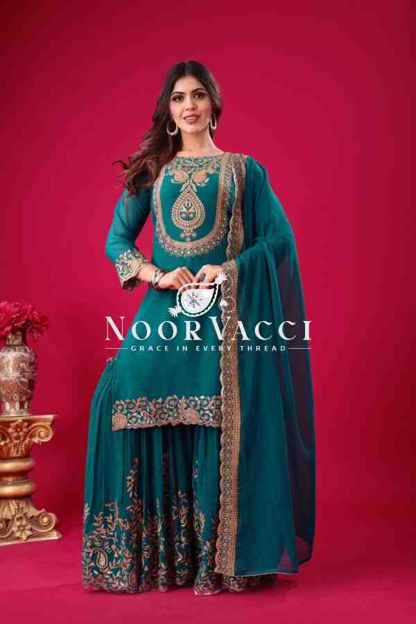 Blooming Faux Georgette Embroidered Suit Set