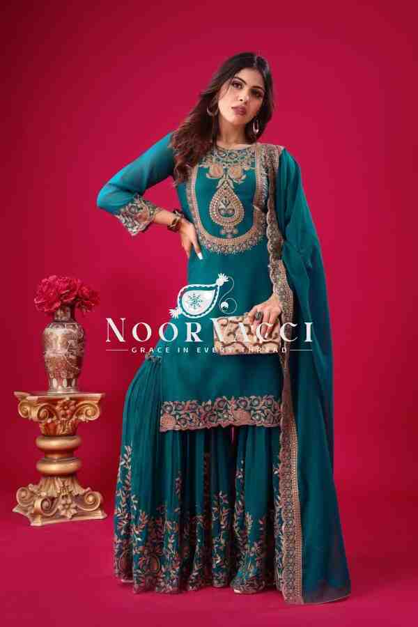 Blooming Faux Georgette Embroidered Suit Set - Image 4
