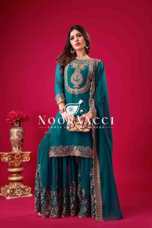 Blooming Faux Georgette Embroidered Suit Set - Image 5