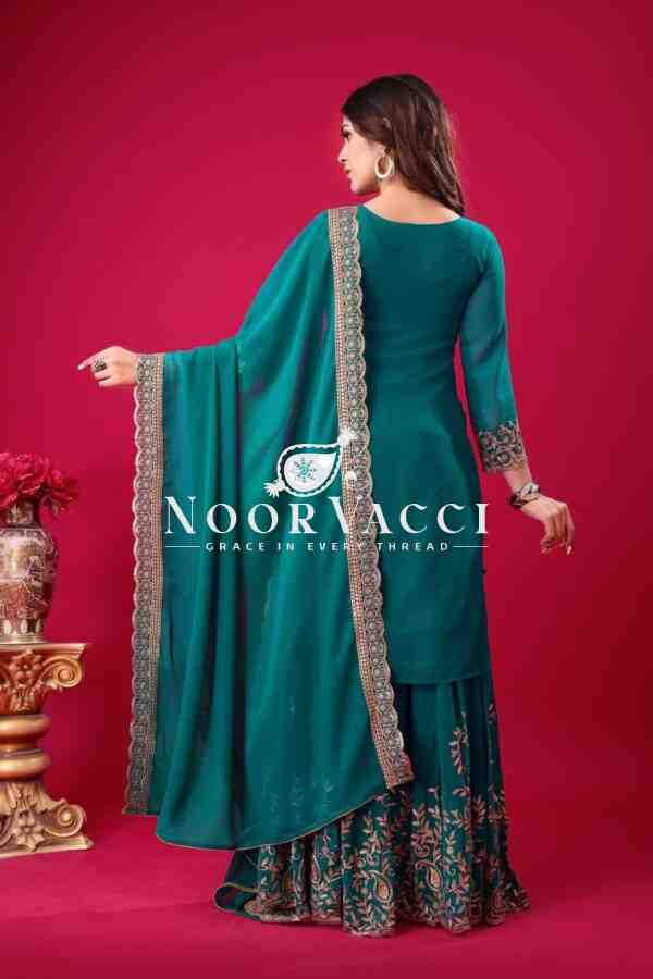 Blooming Faux Georgette Embroidered Suit Set - Image 6