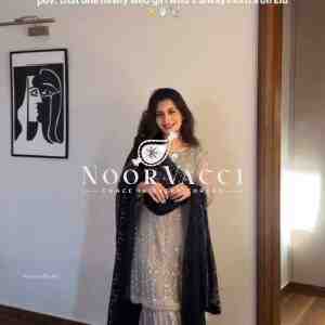 Faux Georgette Embroidered Gharara Set