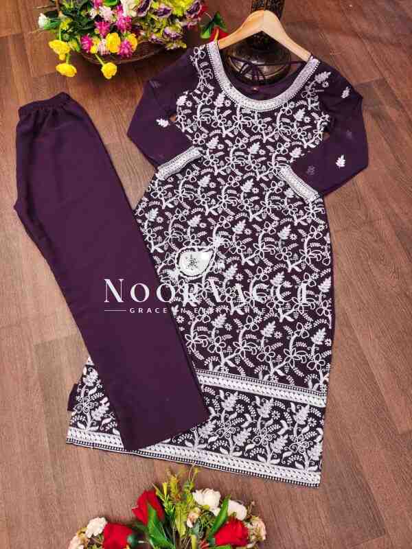 Stylish Heavy Embroidered Fox Georgette Suit – No Dupatta Design - Image 7