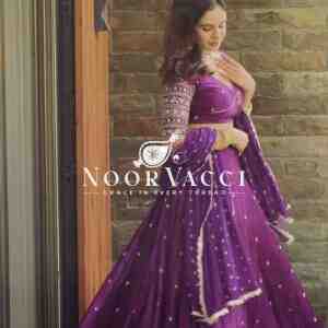 Semi-Stitched Satin Silk Lehenga Set with Sequin Embroidery and Fancy Dupatta