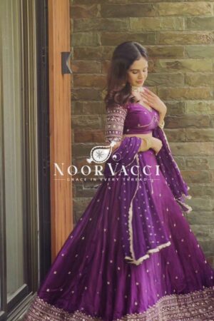 Shop Semi-Stitched Satin Silk Lehenga Set with Sequin Embroidery and Fancy Dupatta