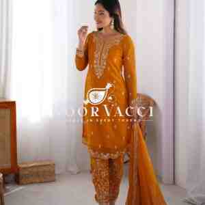 Faux Georgette Thread Work Suit Set