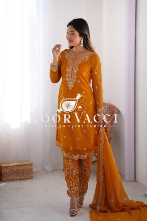 Buy Faux Georgette Thread Work Suit Set