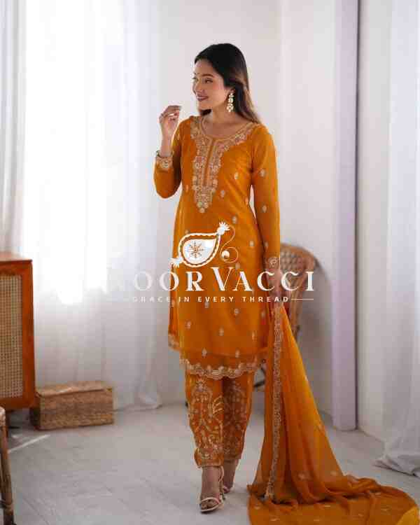 Faux Georgette Thread Work Suit Set
