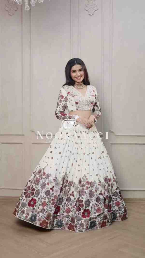 Boutique Designer Georgette Lehenga Set with Sequence & Thread Work - Image 2