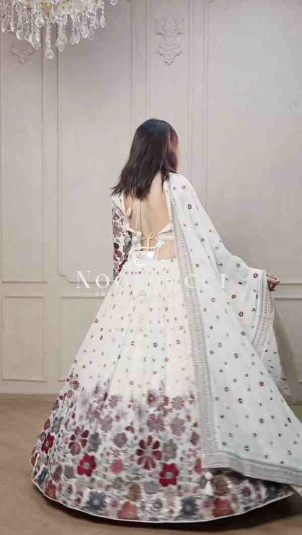 Boutique Designer Georgette Lehenga Set with Sequence & Thread Work - Image 3