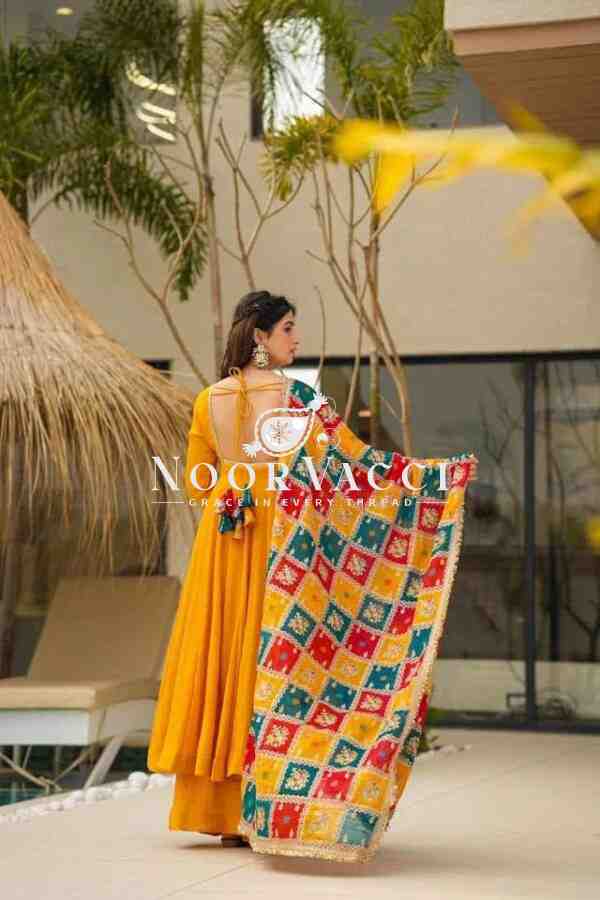 Chinon Silk Plazo Suit Set with Printed Dupatta - Image 2