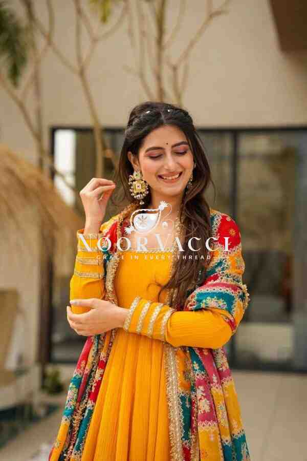 Chinon Silk Plazo Suit Set with Printed Dupatta - Image 4