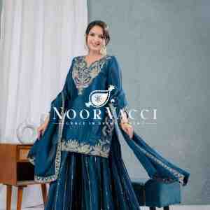 Pure Heavy Chinnon Silk Sharara Suit Set with Dupatta