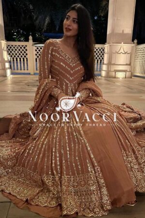 Shop Elegant Faux Georgette Top Lehenga Set with Soft Net Dupatta