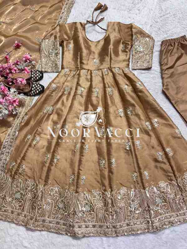 Elegant Anarkali Suit with 3-Meter Flair & Heavy Embroidery - Image 6