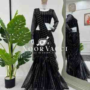 Ready-to-Wear Lycra Lehenga Saree with Fancy Choli