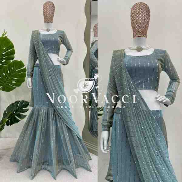 Ready-to-Wear Lycra Lehenga Saree with Fancy Choli - Image 2