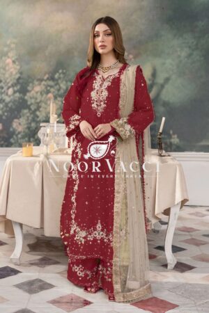 Buy Jimmy Choo Embroidered Suit with Diamond & Moti Hand Work and Dupatta