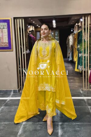 Buy Chinon Embroidered Sharara Suit with Coding Sequence Work