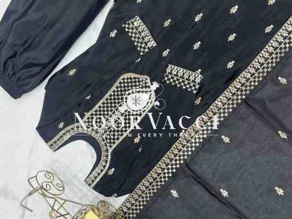Chinon Silk Straight Kurta Set with Dupatta – Elegant Pink Ensemble - Image 11