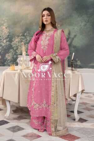 Buy Jimmy Choo Embroidered Suit with Diamond & Moti Hand Work and Dupatta