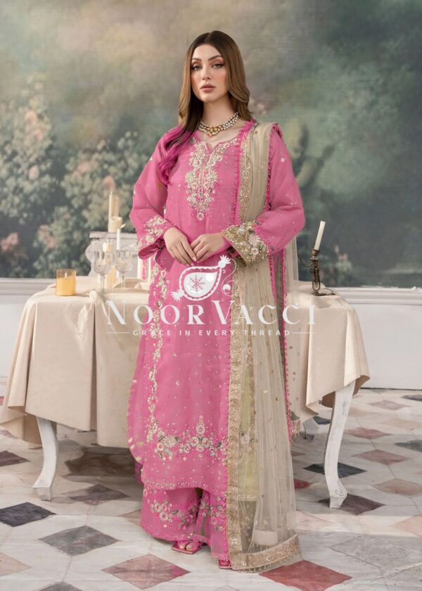Buy Jimmy Choo Embroidered Suit with Diamond & Moti Hand Work and Dupatta