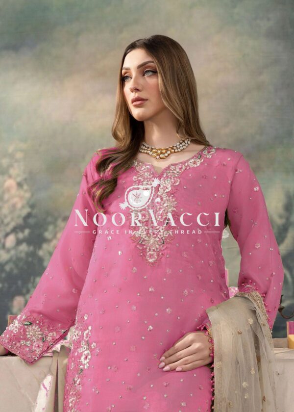 Buy Jimmy Choo Embroidered Suit with Diamond & Moti Hand Work and Dupatta - Image 2