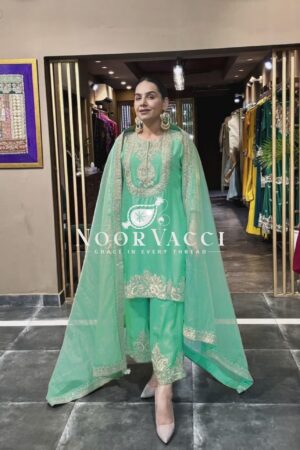 Buy Chinon Embroidered Sharara Suit with Coding Sequence Work