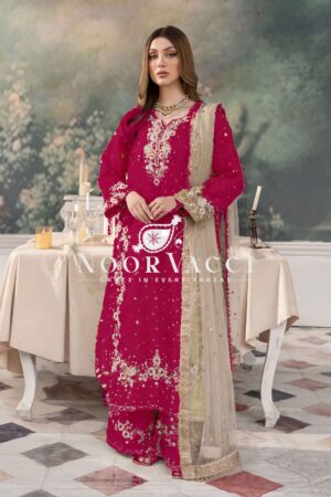 Buy Jimmy Choo Embroidered Suit with Diamond & Moti Hand Work and Dupatta