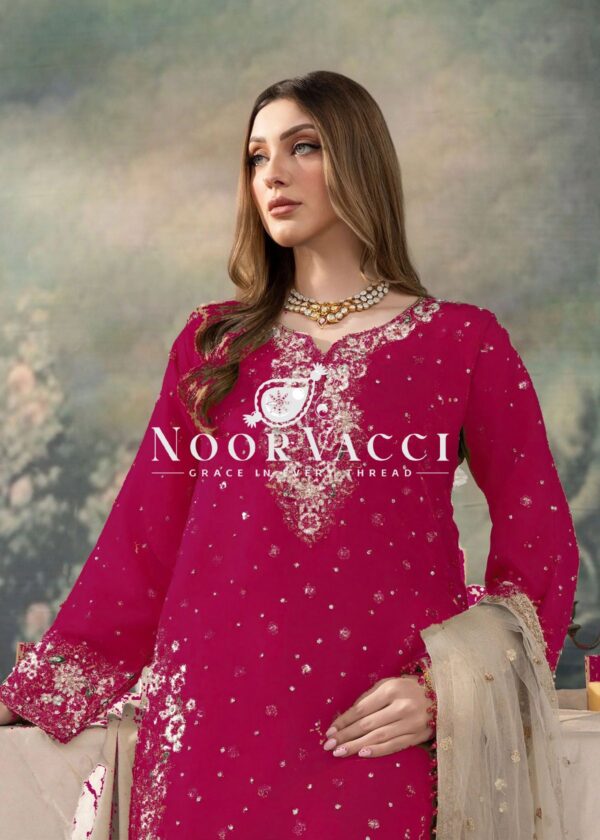 Buy Jimmy Choo Embroidered Suit with Diamond & Moti Hand Work and Dupatta - Image 2