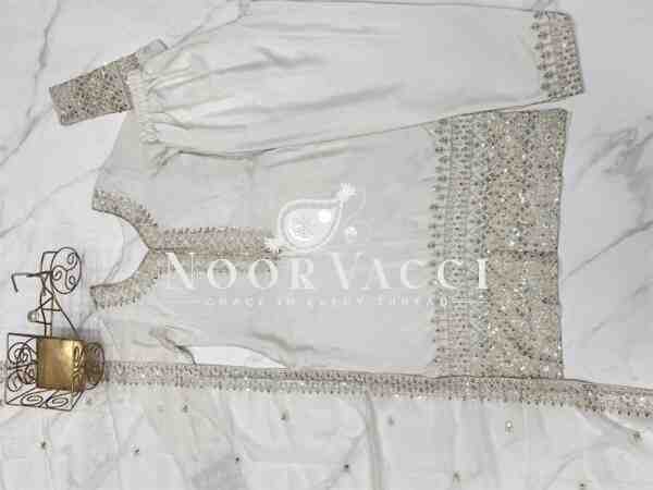 Elegant Pure Chinon Silk Straight Fit Kurta Set with Dupatta & Trousers - Image 11