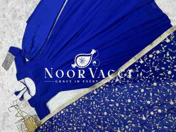 Graceful Georgette Anarkali Gown Set with Dupatta & Pant – Ready to Wear - Image 4