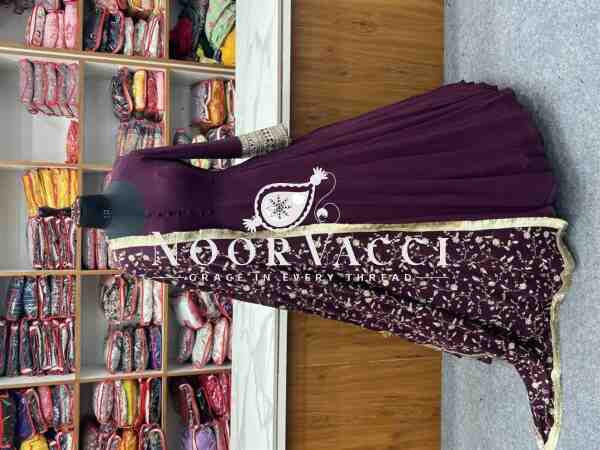Graceful Georgette Anarkali Gown Set with Dupatta & Pant – Ready to Wear