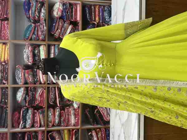 Graceful Georgette Anarkali Gown Set with Dupatta & Pant – Ready to Wear - Image 6