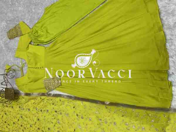 Graceful Georgette Anarkali Gown Set with Dupatta & Pant – Ready to Wear - Image 3