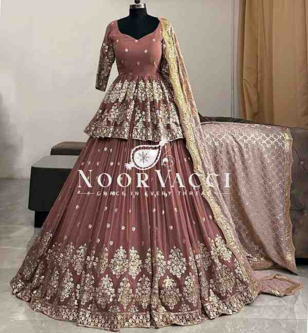 Designer Georgette Embroidered Lehenga Set with Dupatta
