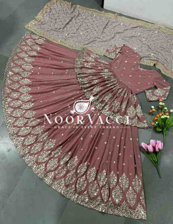 Designer Georgette Embroidered Lehenga Set with Dupatta - Image 4