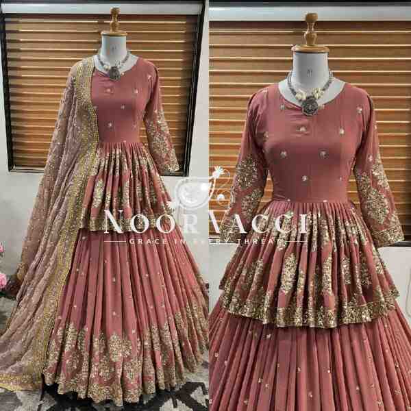 Designer Georgette Embroidered Lehenga Set with Dupatta - Image 2