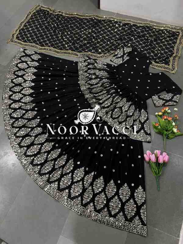 Designer Georgette Embroidered Lehenga Set with Dupatta - Image 4