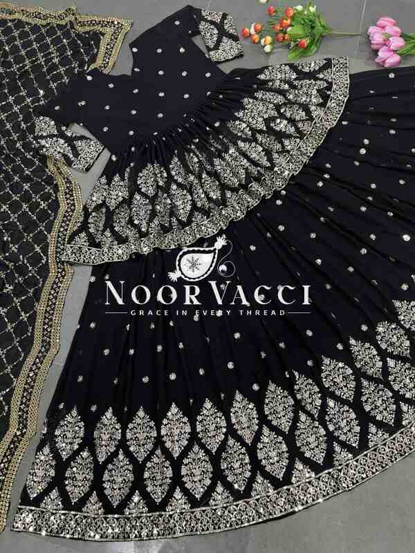 Designer Georgette Embroidered Lehenga Set with Dupatta - Image 3