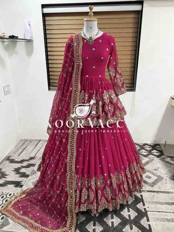 Designer Georgette Embroidered Lehenga Set with Dupatta