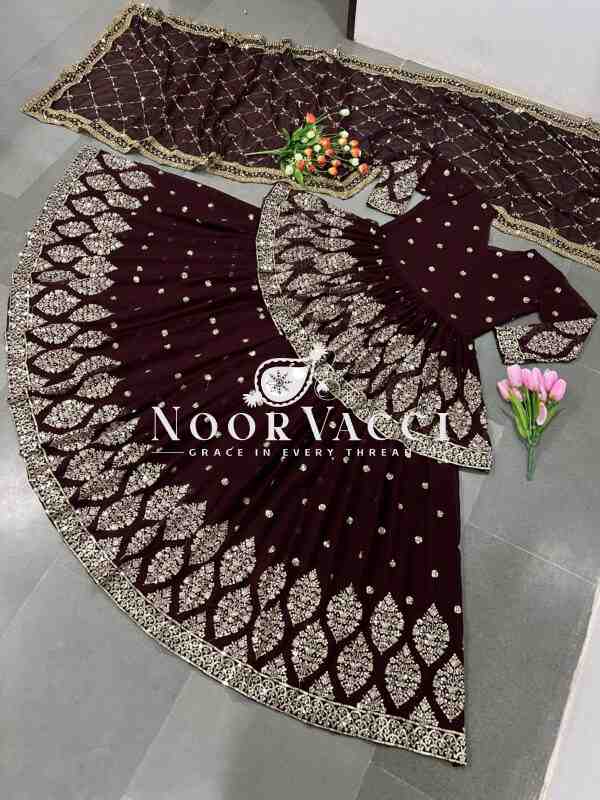 Designer Georgette Embroidered Lehenga Set with Dupatta - Image 4