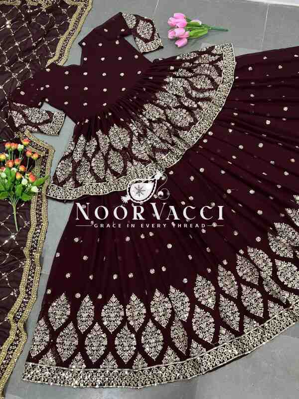 Designer Georgette Embroidered Lehenga Set with Dupatta - Image 3