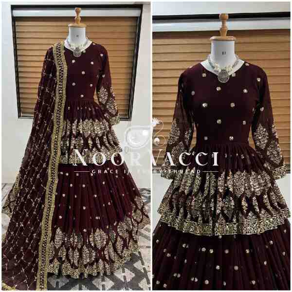 Designer Georgette Embroidered Lehenga Set with Dupatta - Image 2