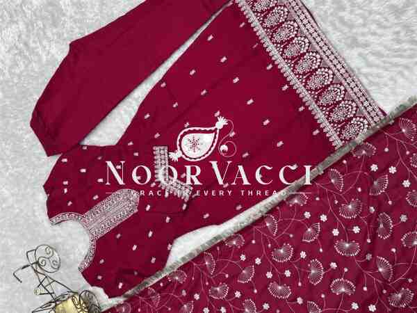 Elegant Pure Blooming Vichitra Silk Kurta Set with Embroidery & Sequence Work - Image 8