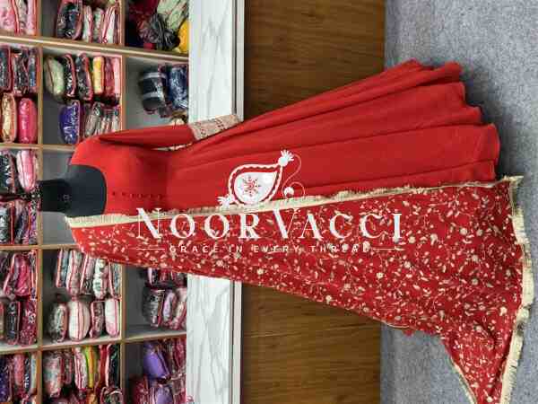 Graceful Georgette Anarkali Gown Set with Dupatta & Pant – Ready to Wear