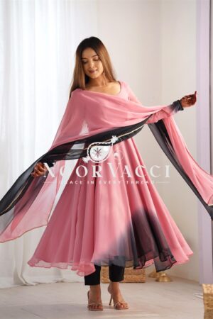 Buy Fox Georgette Colorful Padded Anarkali Set with Dupatta and Pants