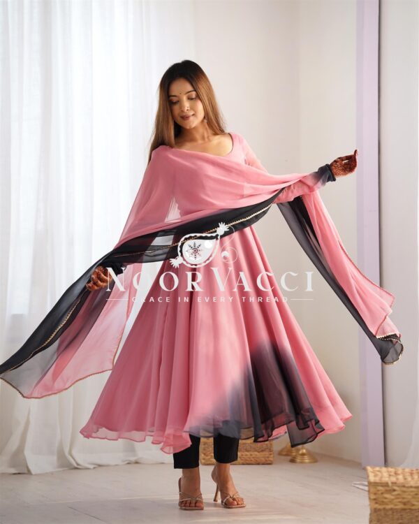 Buy Fox Georgette Colorful Padded Anarkali Set with Dupatta and Pants