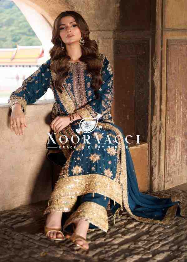 Georgette Embroidered Sequence Set with Rivet Moti Work - Image 5