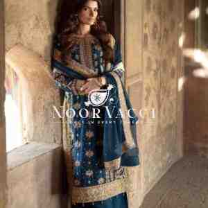 Georgette Embroidered Sequence Set with Rivet Moti Work